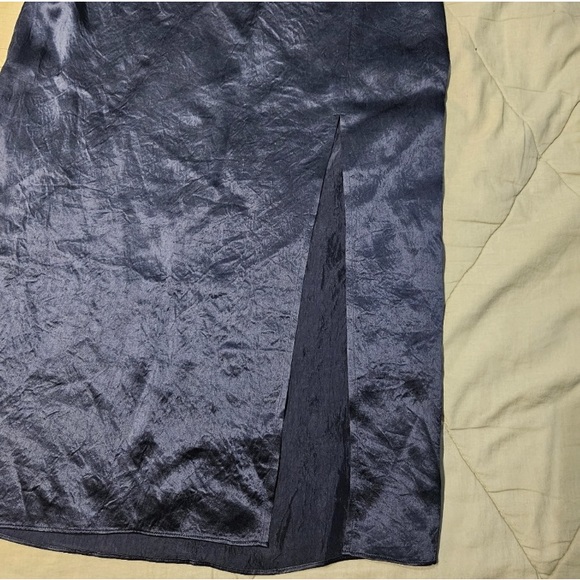 BABATON Eames Satin Skirt Navy Blue Midi Contemporary Size 4 Aritzia - Picture 4 of 10